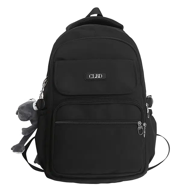 德力熊双肩包防水牛津布大号带挂件轻便简约双肩背包情侣男女通用