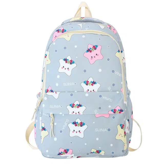 德力熊双肩包尼龙大号五星花环双肩兔子背包情侣男女通用 多色