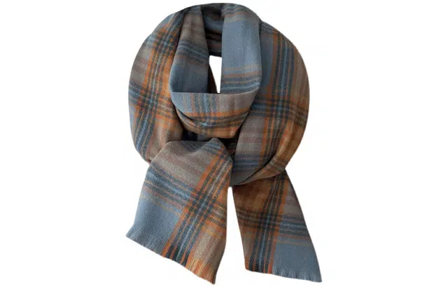 优幽兰 高中生韩版 仿羊绒长款双面拼色防风防寒外搭保暖甜美可爱气 绒线围巾 女款