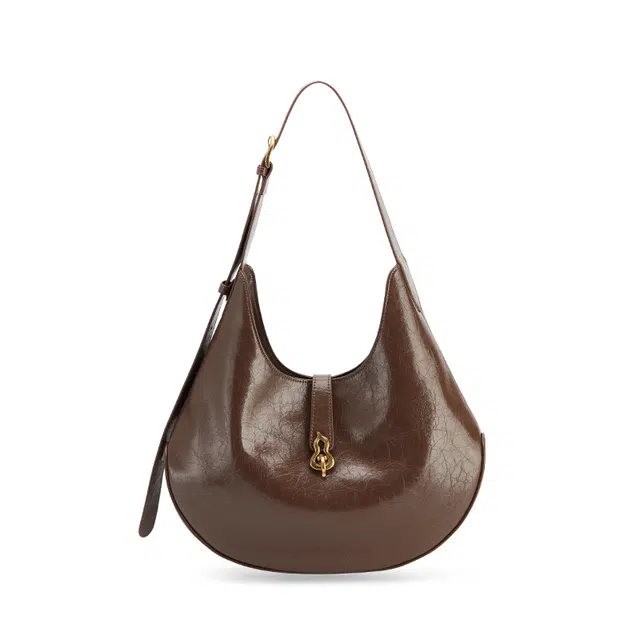 西木汀 花园秘密高级感 牛皮 马鞍包斜挎包单肩包 中号 女款