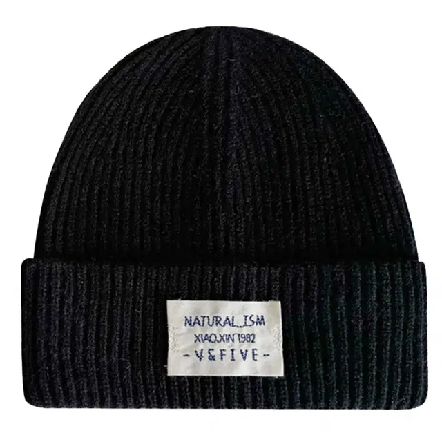 山一丸 字母贴布显脸小护耳保暖针织 毛线 绒线帽 女款