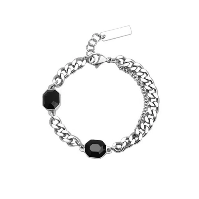 奥斯坦汀 古巴小众设计双层 玛瑙 玉石手链 男款