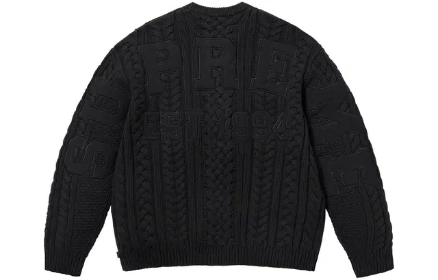 Supreme Appliqué Cable Knit Sweater