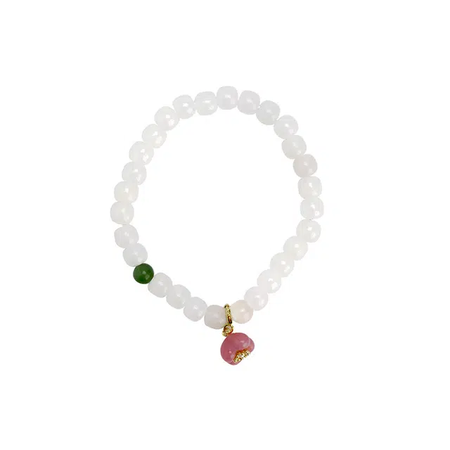 陌阡雪 国风设计暗香浮动 和田玉 和田玉手串 女款 白玉