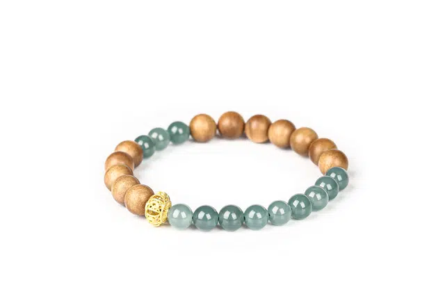 三檀小舍 国潮新中式 木代宝设计款 优雅高级轻奢百搭 时尚潮流 文玩 生日 新年礼 印度老山檀 名贵木作手串 女款