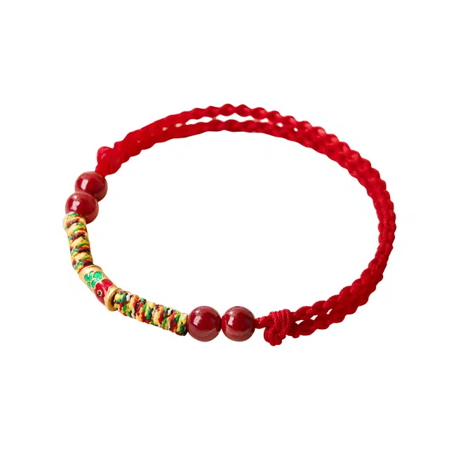 琳琯瑛 新中式国风 再造辰砂朱砂 玉石手链 男女同款情侣款