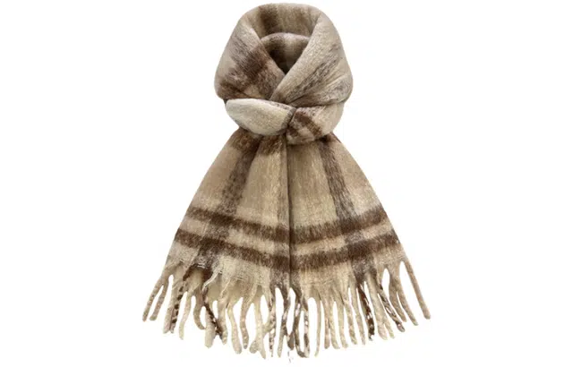 优幽兰 流苏围脖秋冬季防风防寒护脖子保暖 绒线围巾 女款