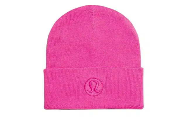 lululemon Logo Embroidered Wool Blend Beanie Pink