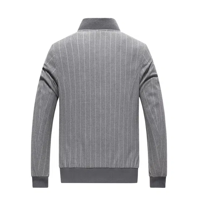 SEPTWOLVES Striped Baseball Collar Windbreaker