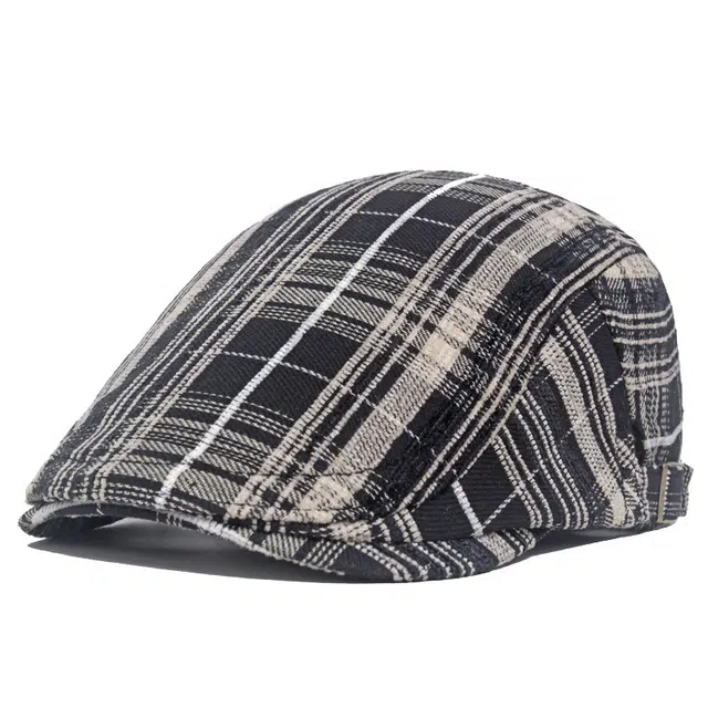 山一丸 英伦时尚前进帽韩版潮女画家帽 棉 贝雷帽 男女同款情侣款