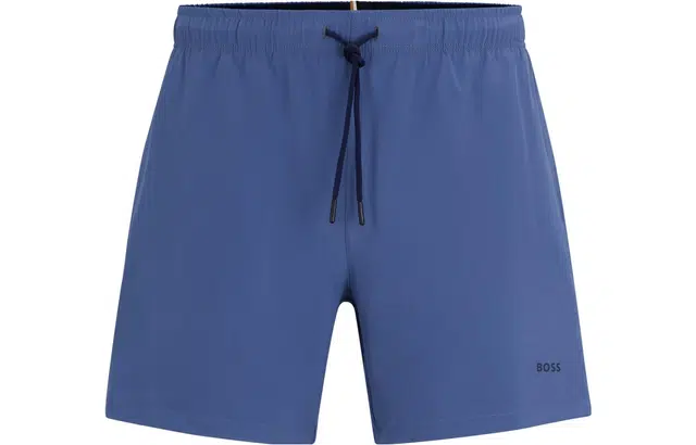 HUGO BOSS Quick-Drying Swim Shorts With Logo Print