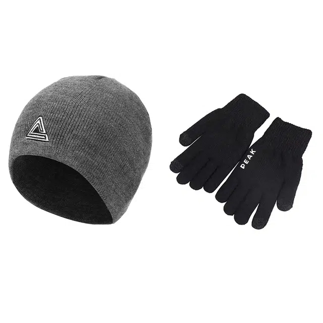 匹克 保暖防寒黑色大三角 腈纶 绒线帽 男女同款情侣款