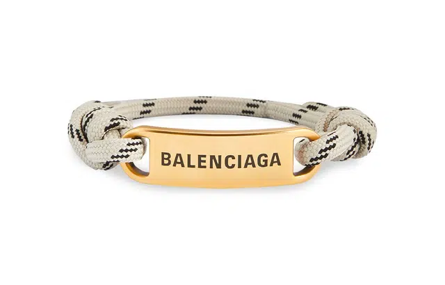 Balenciaga Logo Bracelet Beige