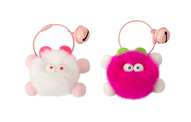 白卷 可爱书包钢丝 毛绒 钥匙扣 男女同款情侣款