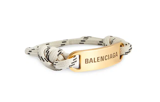 Balenciaga Logo Bracelet Beige