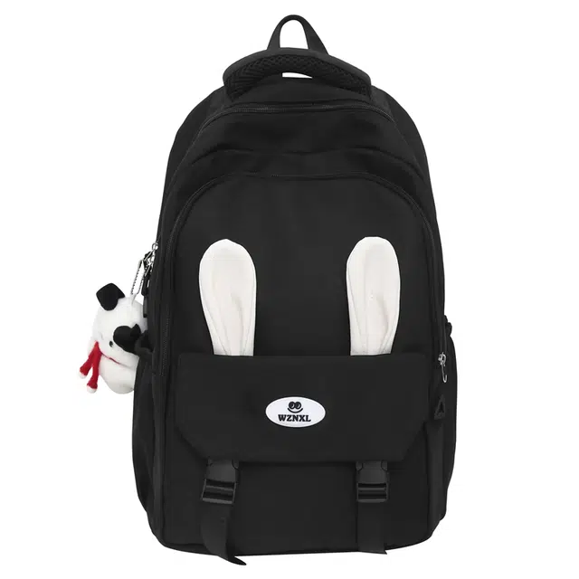 德力熊 双肩包带挂件 尼龙 大号六色可选大容量拼色简约百搭学院风大学生情侣男女通用款 多色