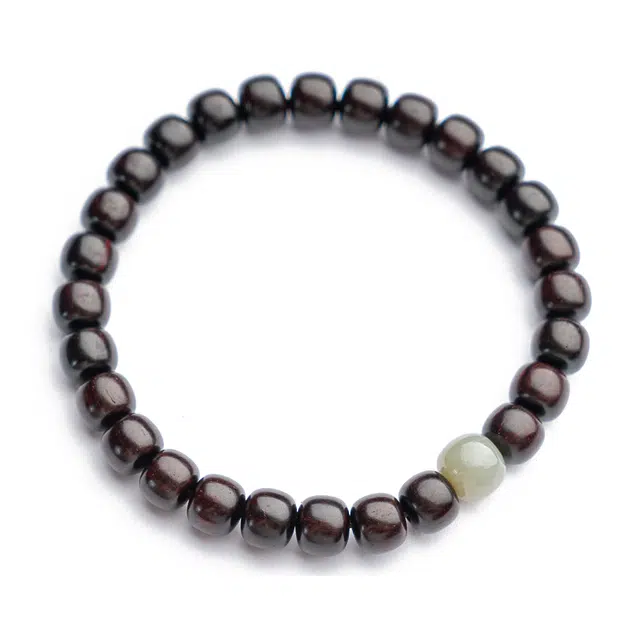 仙源 单圈文玩佛珠念珠老型搭配饰品 经典简约设计 木作 手串 男女同款情侣款 紫檀