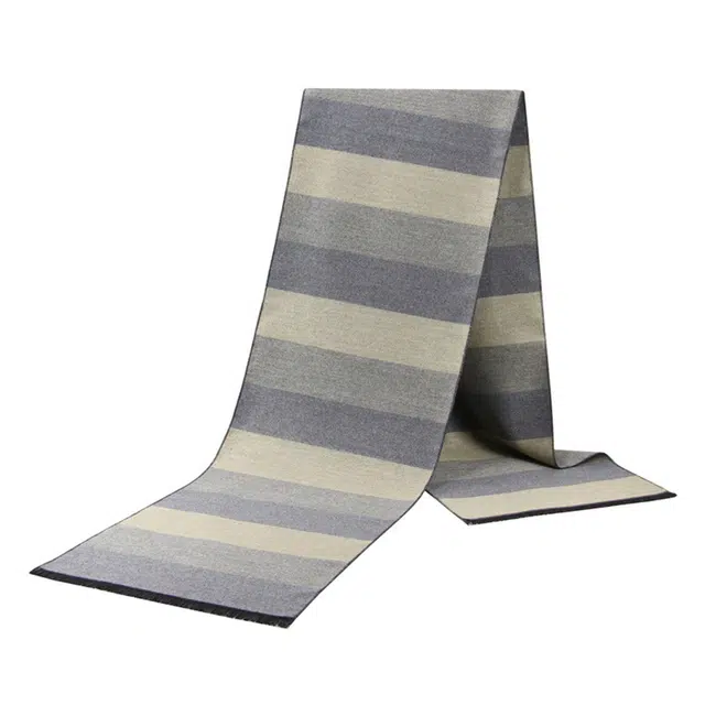 浪莎 加厚保暖 质感 绒线围巾 男款