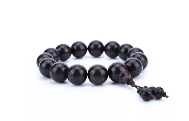 天纵 高油高密 珍品传承高端文玩念珠 高端红木小叶佛珠 名贵木作手串 男款 紫檀