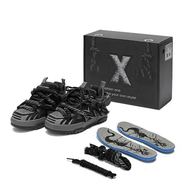 X·LUN Black Wukong Mid Sneakers