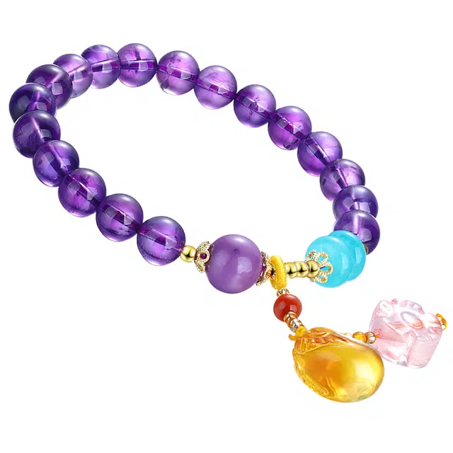 豆蔻时光 精致优雅中式国风 水晶 玉石手串 男女同款情侣款