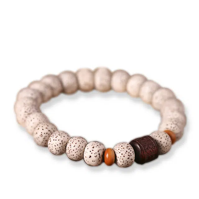 九隆古 创意素款禅意 六字真言/年年有余单圈 星月菩提 手串 男女同款情侣款