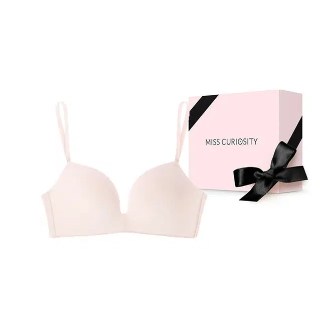 好奇蜜斯无痕内衣女夏薄小胸聚拢显大无钢圈性感防下垂文胸罩礼盒装