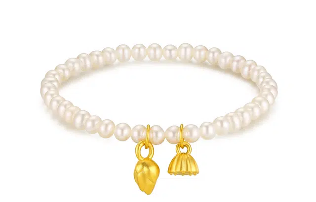 佐卡伊 两世欢莲蓬个性设计 淡水珍珠 手串 女款