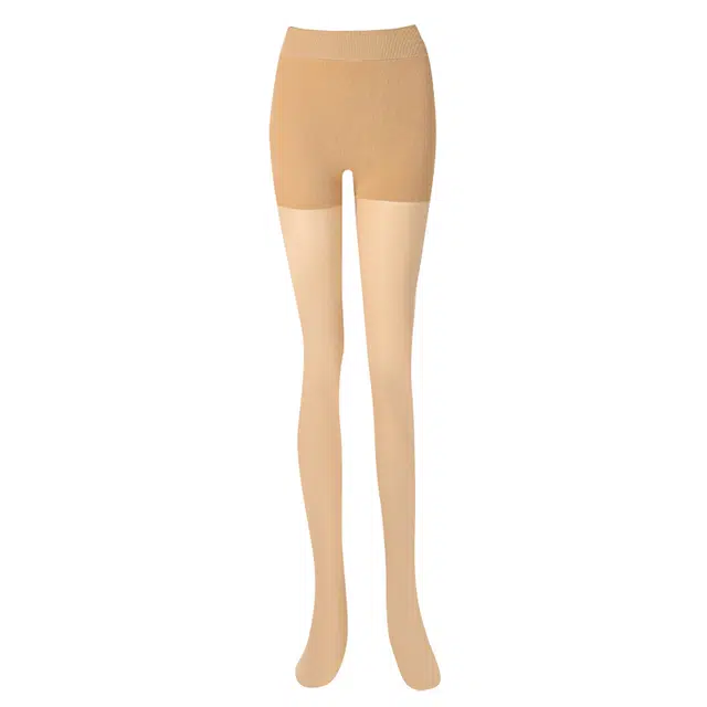 俏佳人 裸肤粉底双层自然细腻柔软打底连裤袜 女款 肤色