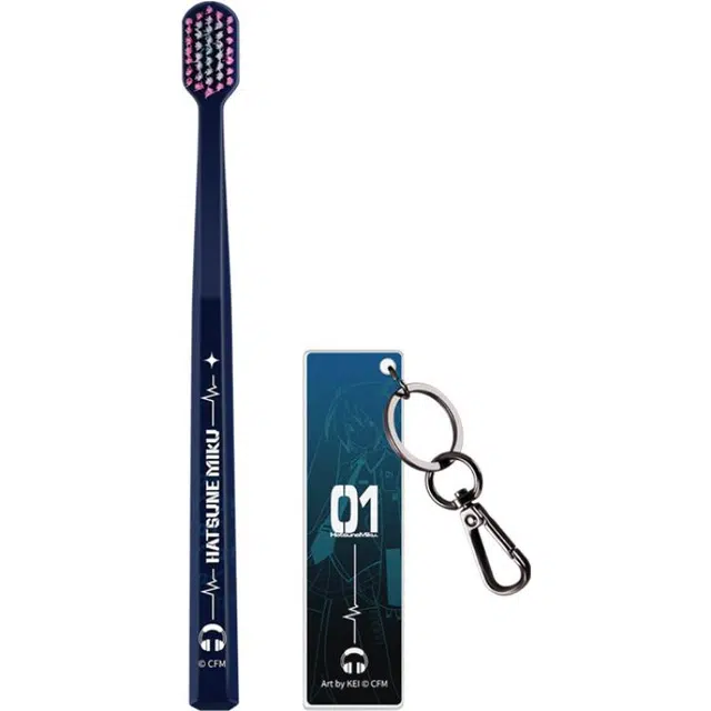 灵动创想 初音未来乐爱牙系列 成人软毛牙刷 谷圈挂件