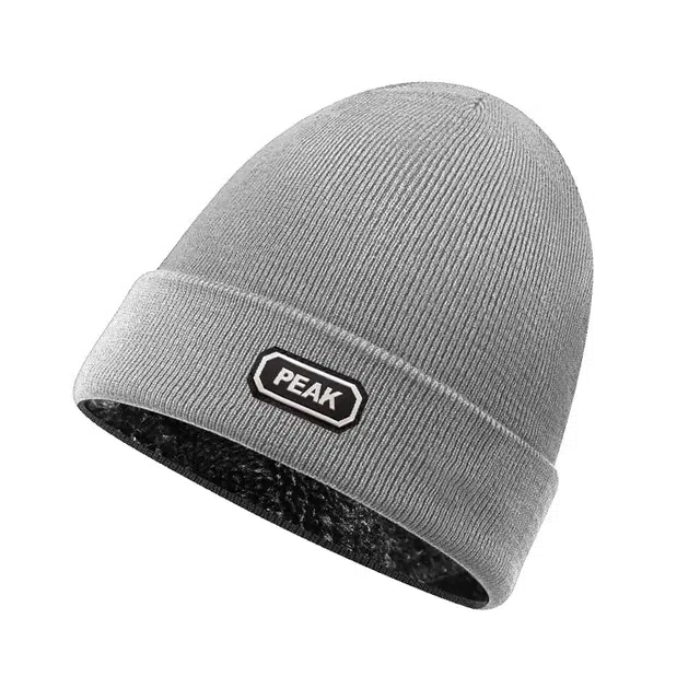 匹克 保暖加绒加厚 护耳骑车毛线防寒 聚酯纤维 绒线帽 男女同款情侣款