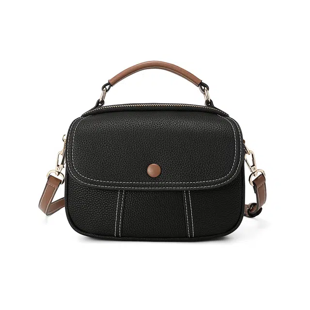 稻草人 小众洋气 牛皮 潘多拉包手提包 常规 女款 子夜黑/杏仁白/风衣灰