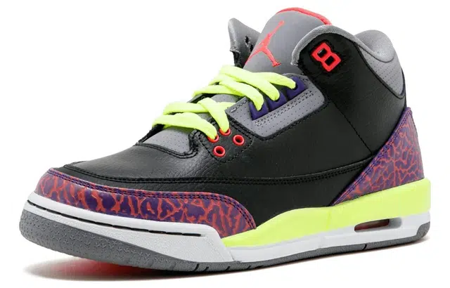 Jordan Air Jordan 3 Retro Black Atomic Red Volt