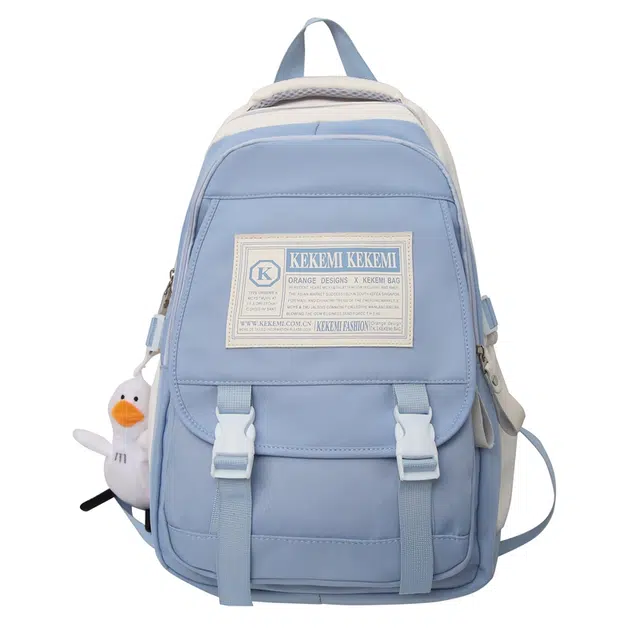 德力熊 大容量 尼龙 书包背包双肩包 男女同款情侣款 蓝/绿/粉/红/黑