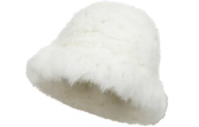 优幽兰 韩版显脸小 纯色防风防寒 加厚保暖高级感小众 兔毛混纺 渔夫帽 女款