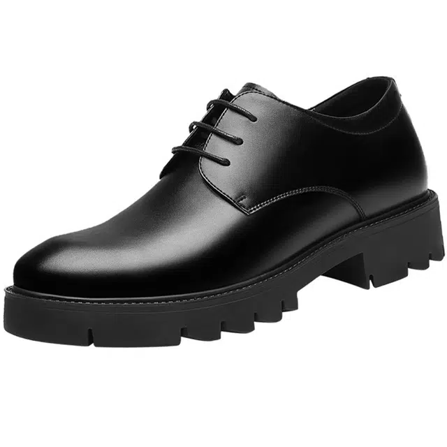 年走索 牛皮革 日常舒适 百搭时尚 低帮 生活休闲鞋 男款 黑色