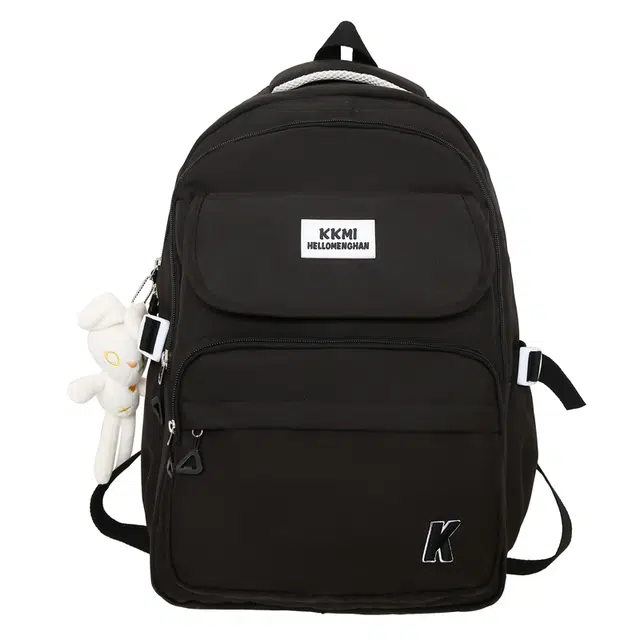 德力熊 大容量 尼龙 书包背包双肩包 常规 男女同款情侣款 黑/白/黄/蓝/红