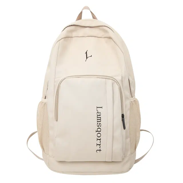 德力熊双肩包潮牌休闲尼龙大容量百搭运动简约双肩背包三色可选情侣男女通用 多色