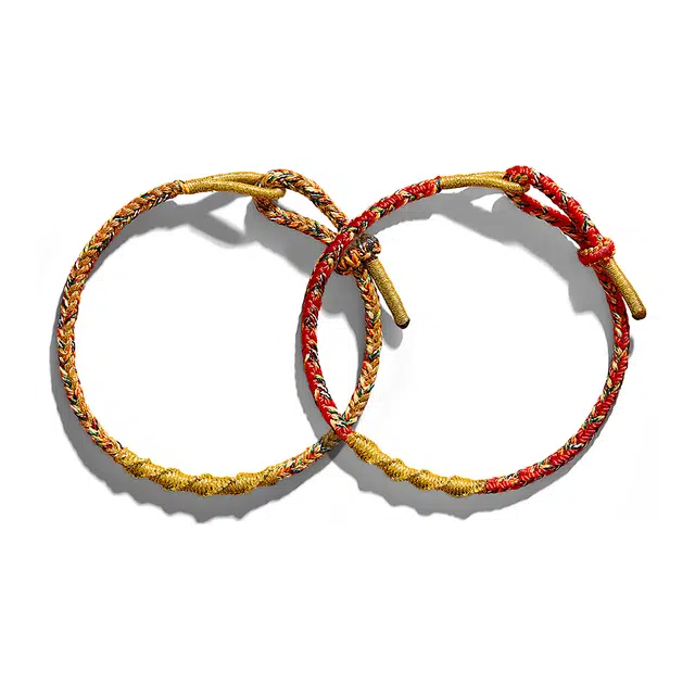 饰伴 新中式 复古国潮平安转运五彩绳 精美礼盒 织物 手链 男女同款情侣款