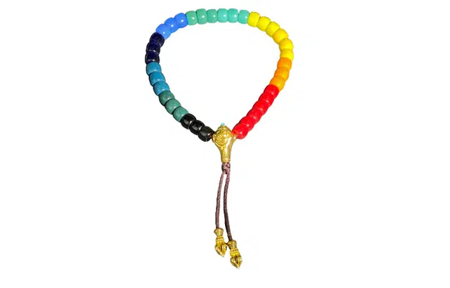 鲤晶 国潮 大彩虹 简约轻奢高级感 琉璃 玉石手串 男女同款情侣款