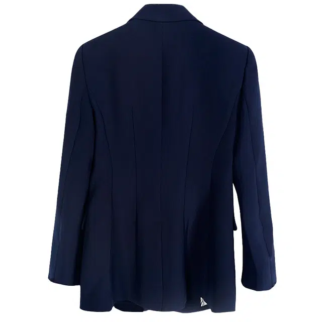 米思阳 纯色一粒扣修身西装 女款 藏蓝色