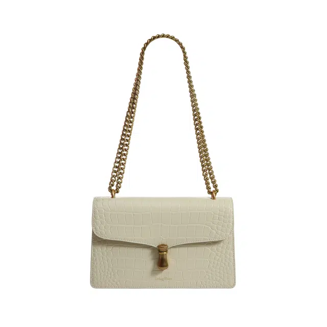 西木汀 风与路人 鳄鱼纹小众品牌高级感时尚通勤百搭 牛皮 链条包腋下包单肩斜挎包 女款 多色