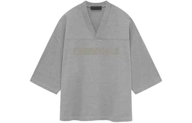 Fear of God Essentials SS24 Football Tee V DARK HEATHER OATMEAL