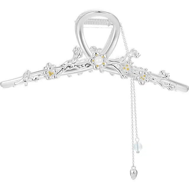 秦福炫 梅花 新中式抓夹女大号鲨鱼后脑勺高级感头饰 发夹 女款