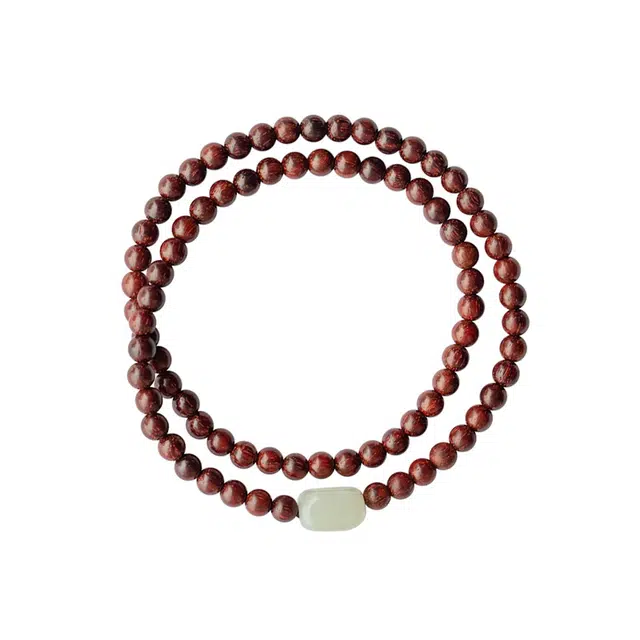 希遇 新中式多圈叠戴木珠古风佛珠 檀木 手串 男女同款情侣款 紫檀属