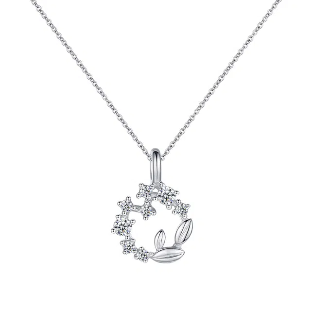 希遇 清新花环气质小众设计轻奢高级感锁骨链 铜 项链 女款