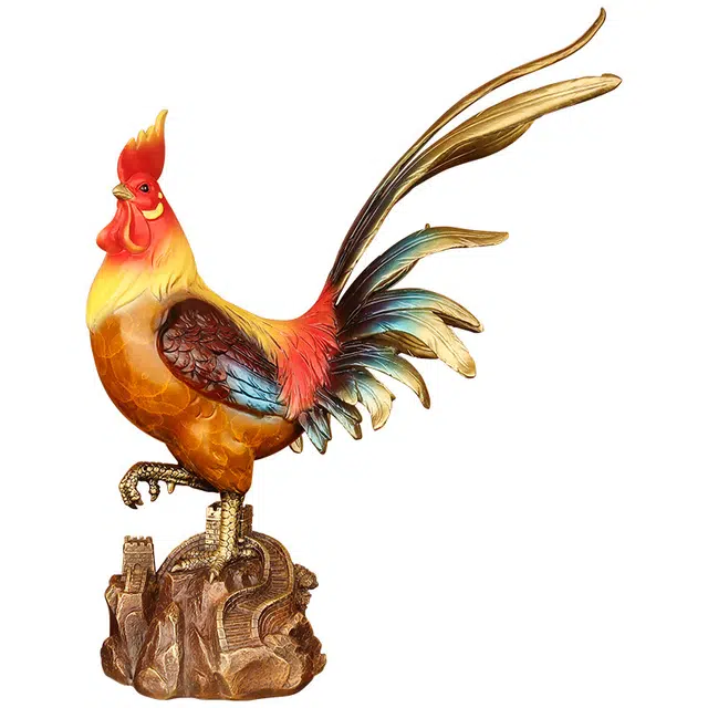 钵提 铜鸡摆件万事大吉 雕像装饰 潮流衍生品 公鸡工艺品 生肖金鸡
