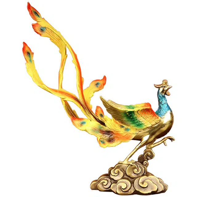 钵提 铜凤凰摆件 火凤凰 工艺品 潮流衍生品 礼盒雕像凤凰呈祥