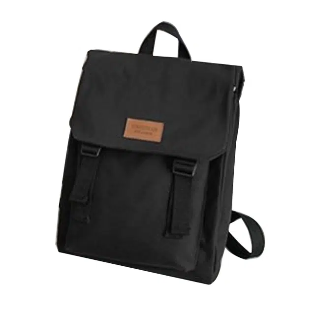 帕克熊 纯色大容量 涤纶（聚酯纤维） 双肩包 常规 男女同款情侣款 黑色/蓝色/棕色/米白