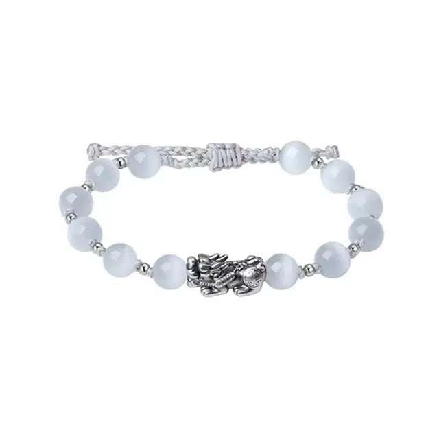 奥斯坦汀 貔貅新中式国风 黑曜石 玉石手链/脚链 男女同款情侣款